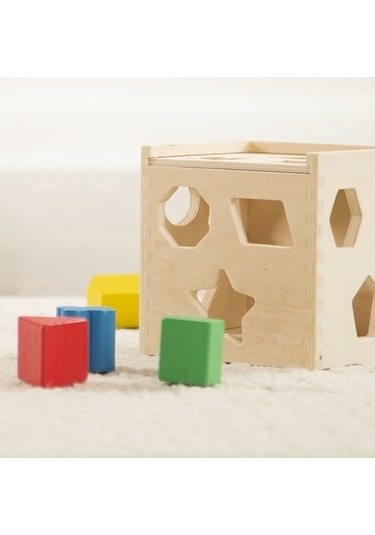 Melissa & Doug Ahşap Küp Şekil Bulmaca