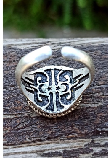 Antik Gümüş Kaplama Davut Yıldızı Süleyman Mührü Şekilli El Yapım - 548973757 Çok Renkli