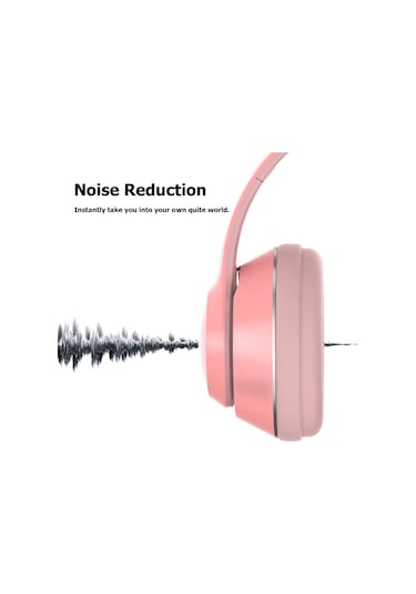 Mor Renkli Bluetooth 5.0 Işıyan Kedi Kulaklıkları