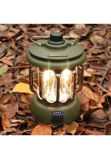 Reedark Usb Şarjlı 5800mah Kamp Feneri - 3 Renk Sıcaklığı, Taşınabilir Şarj Aleti Yeşil