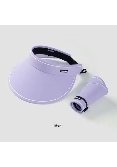 Snapbuy Uv Korumalı Yazlık Kadın Vizör Şapka, Katlanır, Şık Ve Kullanışlı Mor