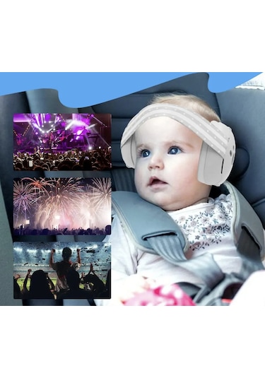 Snapbuy Bebekler İçin Gürültü Önleyici Kulaklık, Çocuklar İçin Ses Yalıtımlı Kulak Koruyucu Gri Gri
