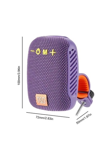 Novahub Bisiklet Kablosuz Stereo Hoparlör Taşınabilir Açık Boombox Tip-c Usb Şarj Red