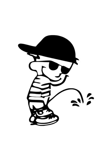 Yaramaz Çoçuk Sticker Oto-motor-laptop-duvar-dekor 20 X 24 Cm