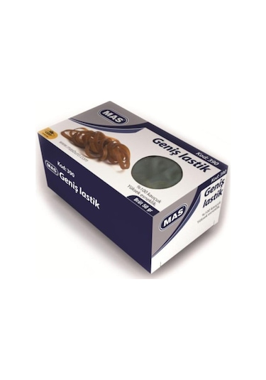 390 Lastik Kutu Geniş 50 Gram Paket Lastiği 5 Kutu Şefaf 10 X 7 X 7