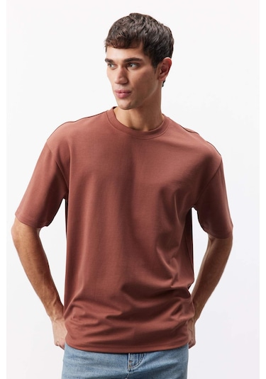 DeFacto Oversize Geniş Kalıp Ütü Gerektirmeyen Bisiklet Yaka Kısa Kollu Basic Düz Ağır Kumaş Tişört X3926AZ25SPBN326 DeFacto Oversize Geniş Kalıp Ütü Gerektirmeyen Bisiklet Yaka Kısa Kollu Basic Düz Ağır Kumaş Tişört X3926AZ25SPBN326