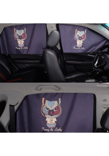 Dancemonkey 4 Adet Araba Pencere Mıknatıs Güneşlik, Isı Yalıtımı, Boynuzlu Takım