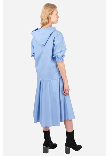 Kadın Çiçek Işlemeli Rahat Kesim Takım Frn6000 Mavi