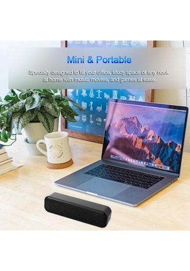 Moveevo Hk-5008 Usb Beslemeli Mini Hoparlör - 3wx2 Subwoofer, Plug & Play, Bilgisayar/dizüstü Uyumlu, Siyah