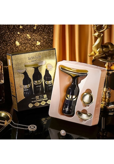 Lichen 3 In 1 Boyun Yüz Kaldırma Masaj Cihazı Microcurrent Foton Yeşil