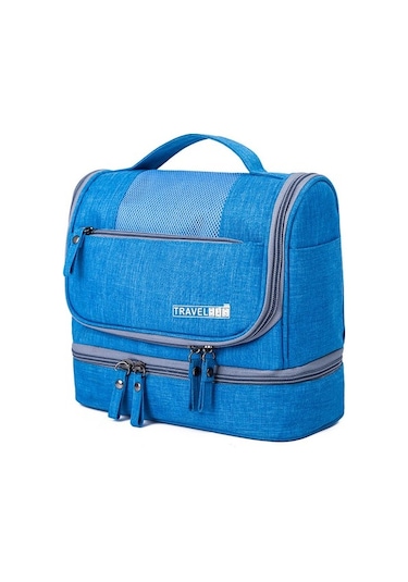 Unimarket Taşınabilir Tuvalet Çantası Seyahat Kozmetik Çantası Büyük Kapasiteli Su Geçirmez 8dıbg5