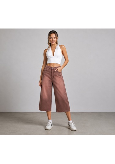 St.poll Unisex Baggy Şortolon Gül Kurusu