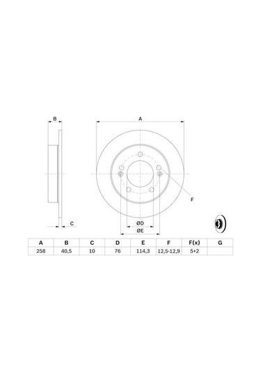 Hyundai İx20 1.6 2010-2013 Bosch Arka Disk 2 Adet