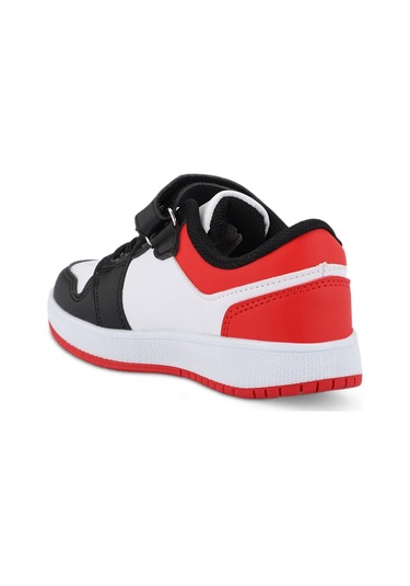 Slazenger  PRINCE I Çocuk Cırt Cırtlı Beyaz  -  Siyah  -  Kırmızı Günlük Spor  Ayakkabısı