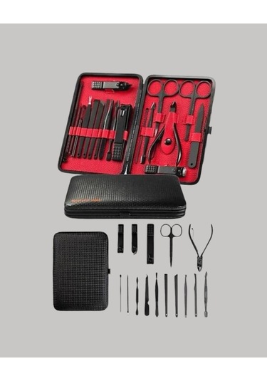 Şık Kutu Tasarımlı 17 Parça Manikür Pedikür Seti Dayanıklı Ve Hijyenik
