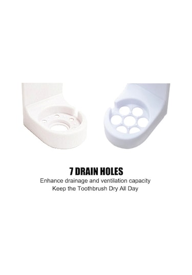 Duvara Monte Elektrikli Diş Fırçası Tutucu Yapışkanlı Diş Fırçası Düzenleyici Banyo Tuvalet Duşu İçin