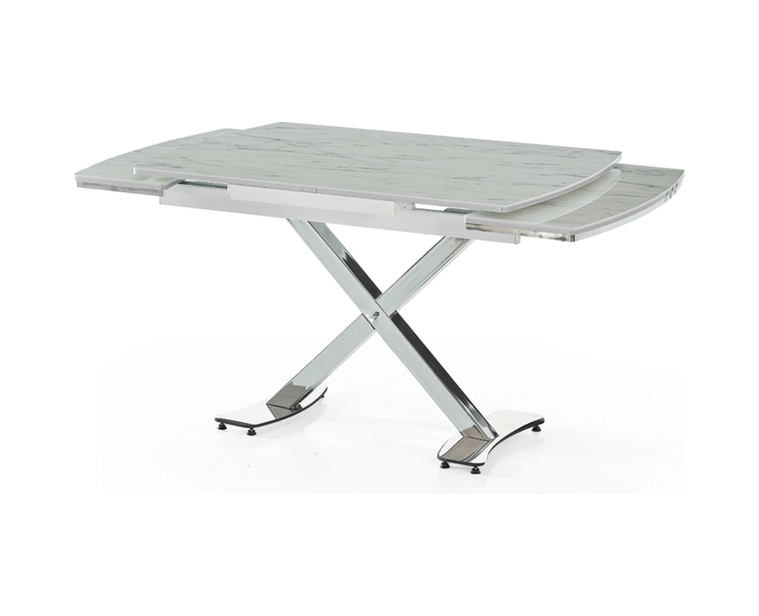 Dengema Diamond Açılır Masa Takımı Beyaz Mermer Krom Metal Ayak, 4 Sandalyeli, 80x120/180 Cm Beyaz Mermer - Krom Ayak Dengema Diamond Açılır Masa Takımı Beyaz Mermer Krom Metal Ayak, 4 Sandalyeli, 80x120/180 Cm Beyaz Mermer - Krom Ayak