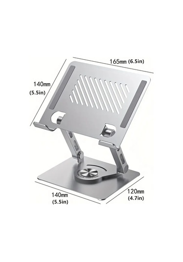 360 Derece Dönebilen Tablet Standı, 360 Derece Dönebilen Tabanlı Bilgisayar Standı, Ayarlanabilir Tablet Standı Gri