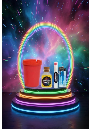 Mentol Topu 1000 Adet Limon Mentol 1 Adet Apliaktör, Çakmak Ve Küllük Hediye Beyaz