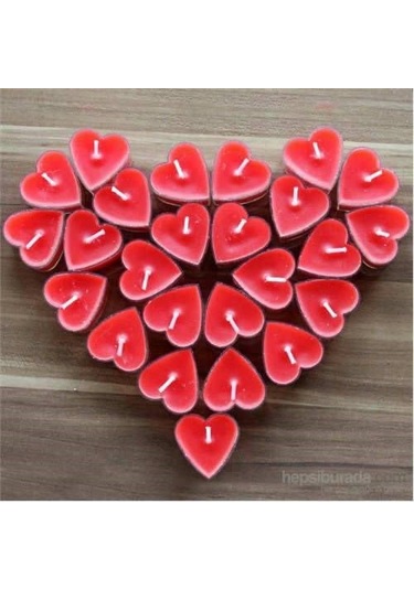 Mum Tea Lights 16Ad Kalp Şekilli