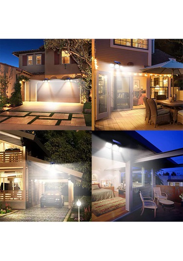 Greentech Güneş Enerjili Hareket Sensörlü, 3 Taraflı 171 Cob Led Aydınlatma / GT-SL15