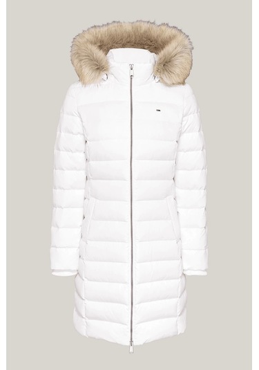 Tjw Essentıal Hooded Down Coat Beyaz