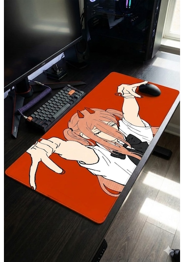 Derdenix Anime Series: Power Edition 90x40 Mousepad Çok Renkli