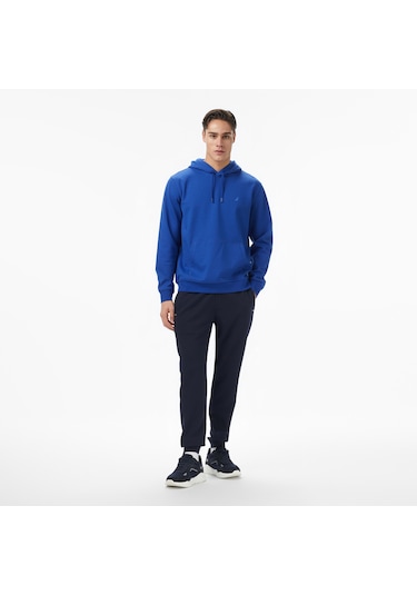 Nautica Erkek Mavi Classic Fit Kapüşonlu Sweatshirt Düz K57226t Mavi