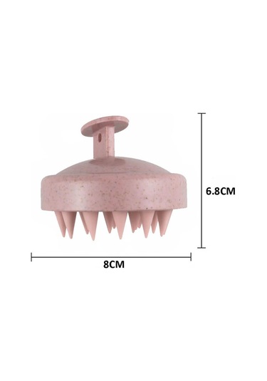 Koodmax Duş Tarağı Yumuşak Silikon Saç Yıkama Saç Derisi Masaj Tarağı - Pembe