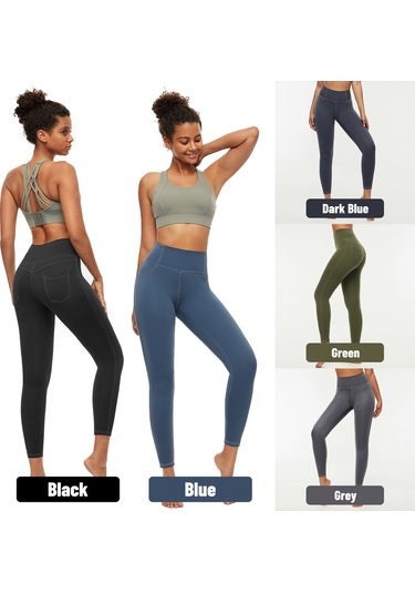 Wezone Kadınlar İçin Yüksek Bel, Ter Emici, Hızlı Kuruyan Yoga Ve Fitness Taytı SiYAH