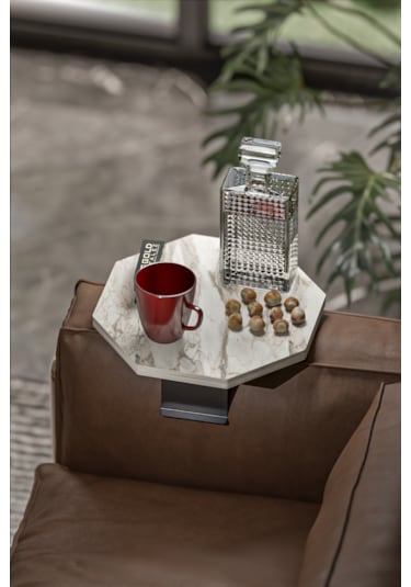 İkili Yan Sehpa Ayarlanabilir Tepsi Sekizgen Efes