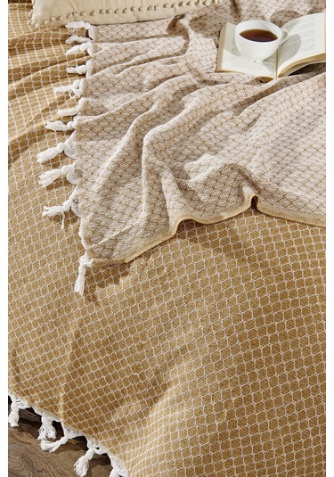 Rebeka Bej Alice Model - Çift Kişilik Pike 200x230 Bej