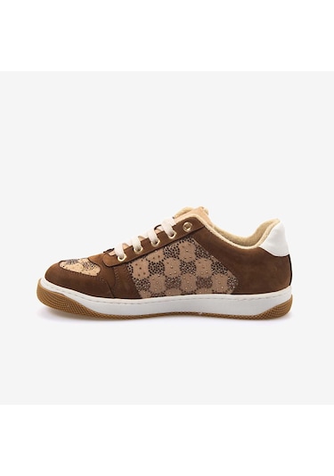 Rouge Hakiki Deri Kadın Spor & Sneaker Ayakkabı 7180-18 Taba