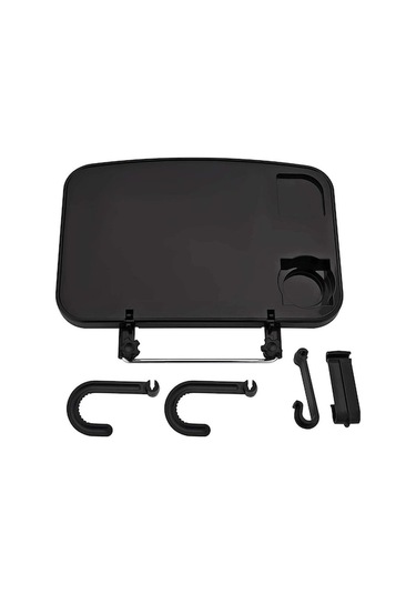 Besthome1 Araba Taşınabilir Asılı Dizüstü Bilgisayar Tepsisi, Katlanır Çok Fonksiyonlu Direksiyon Telefon Tutucu, 46470024 Siyah
