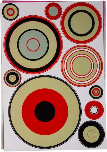 Sıa Duvar Süsü Sticker Geometrik Halkalı Pvc