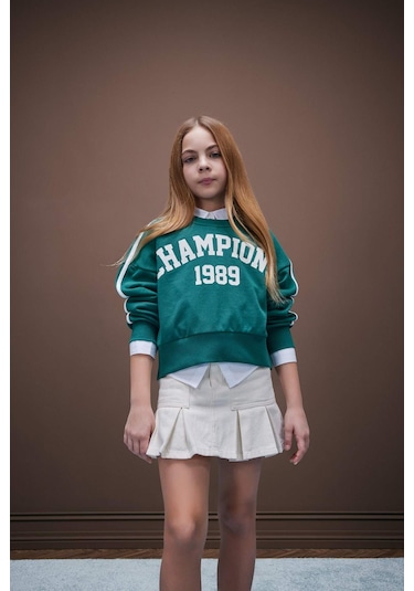 DeFacto Kız Çocuk Gabardin Etek D7858A825SPER233 Ekru