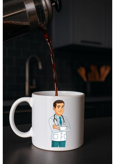 Meslek Baskılı Kupa Erkek Doktor