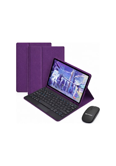Microcase Xiaomi Poco Pad M1 12.1 İnch Tablet Uyumlu Bluetooth Touchpad Klavye+bluetooth Mouse+standlı Kılıf-bkk7