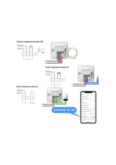 Akıllı Wifi Termostatı Wt100: Su Ve Elektrikli Isıtma, Duvara Monte, Alexa Ve Google Home Uyumlu