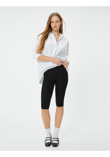 Koton Kapri Tayt Standart Bel Dar Kalıp Siyah 4sal40127ık Siyah