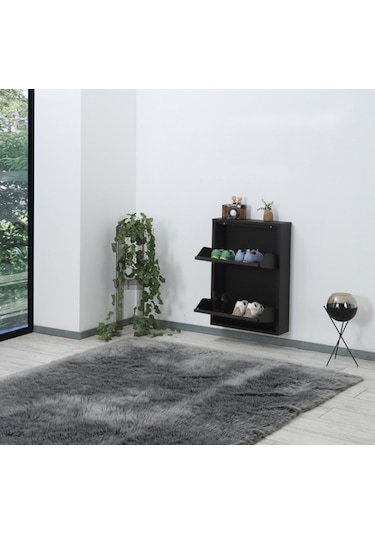 Arthur 2'li Ayakkabılık Siyah