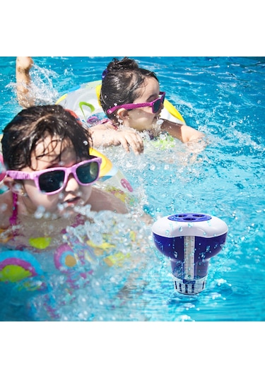 Leezsing Termometreli Havuz Kimyasal Dağıtıcısı Yüzen Klor Tabletleri Dağıtıcısı Yüzme Havuzları, Spalar, Sıcak Küvetler, Balık Havuzları İçin Spa Kimyasal Dağıtıcısı Diğer