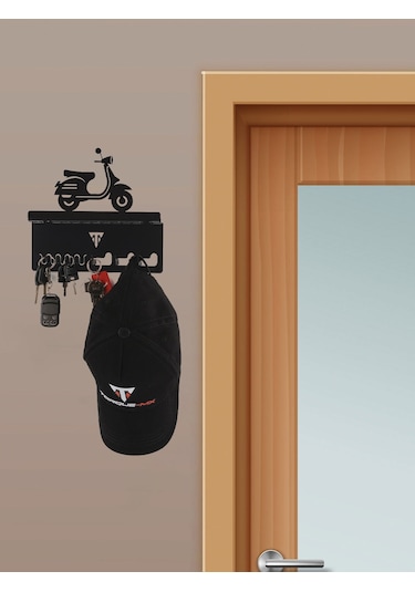 Torque-MX Metal Dekoratif Anahtar Askısı EA12 Siyah