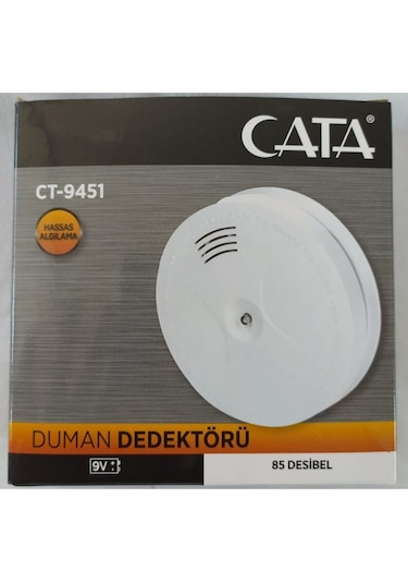 Cata CT-9451 Duman Dedektörü + Panko 9V Pil