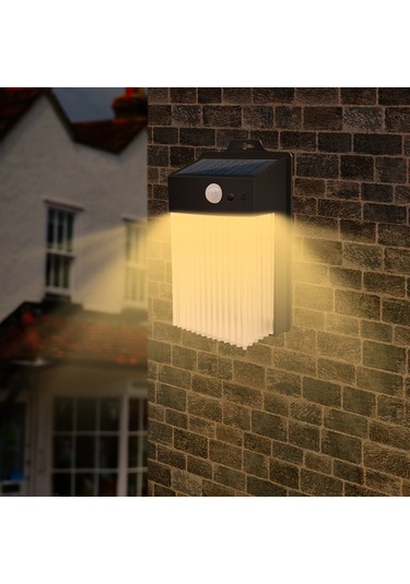 Leezsing Güneş Enerjili 50 Led Hareket Sensörlü Bahçe Aydınlatma Lambası, Su Geçirmez, Harici Kullanım İçin Mükemmel Çözüm. Ilık Beyaz