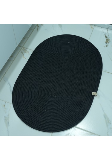 Zengin Supla 2'li Banyo Paspas Set Siyah