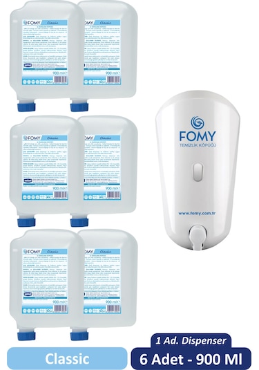 Fomy Klasik El Temizleme Köpüğü 6 x 900 ML + Dispenser