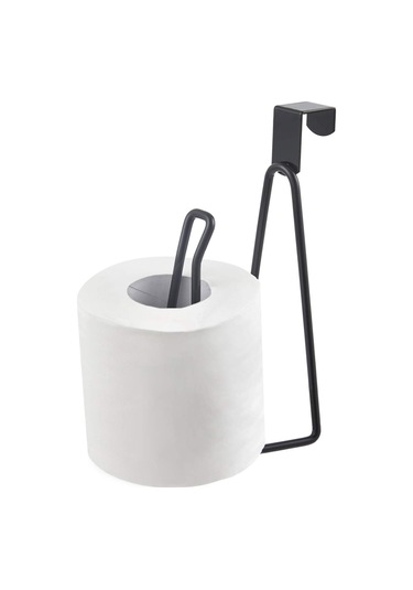 Banyo Depolama İçin Siyah Kağıt Havlu Rafı Siyah