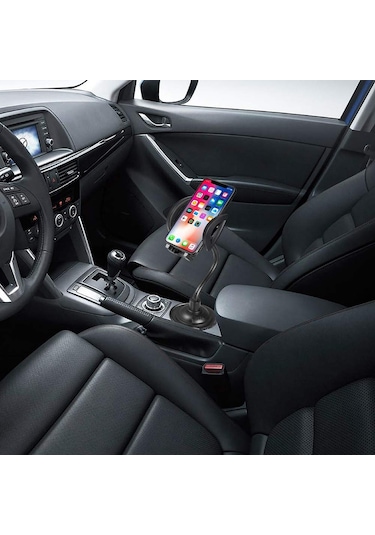 Butu Uzun Boyunlu Çıkarılabilir Braket İle 360 Derece Dönebilen Ayarlanabilir Bardak Tutucu Telefon Braketi