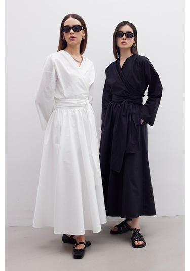 Manuka Volanlı Premıum Etek Ekru